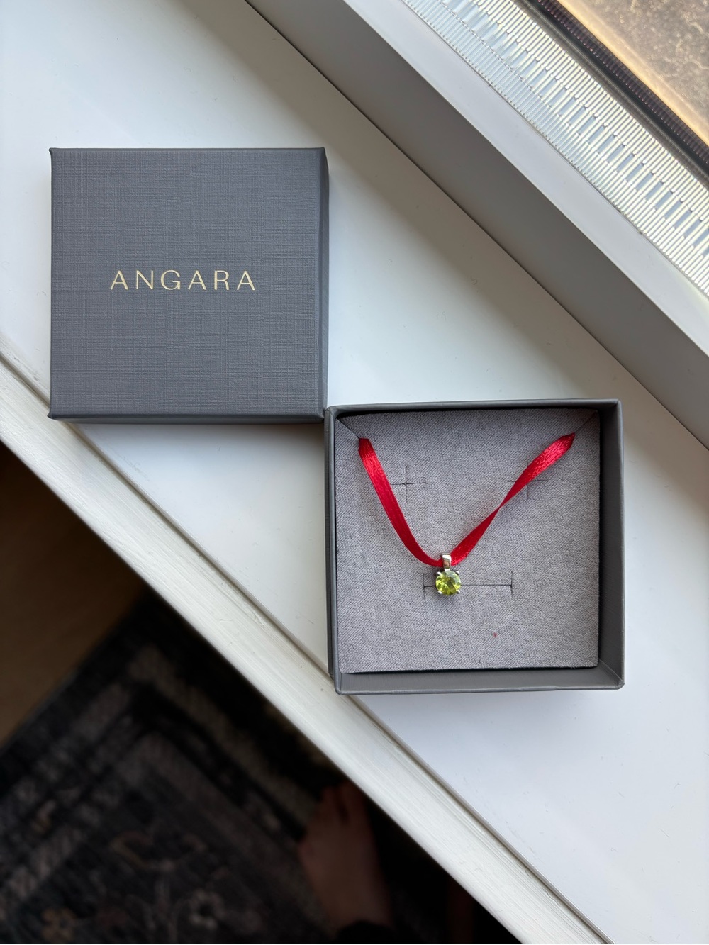 NEW Angara Peridot Pendant Necklace 0.30 Carats | August Birthstone